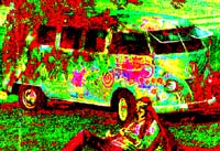 Psychadelic scene w/ VW bus